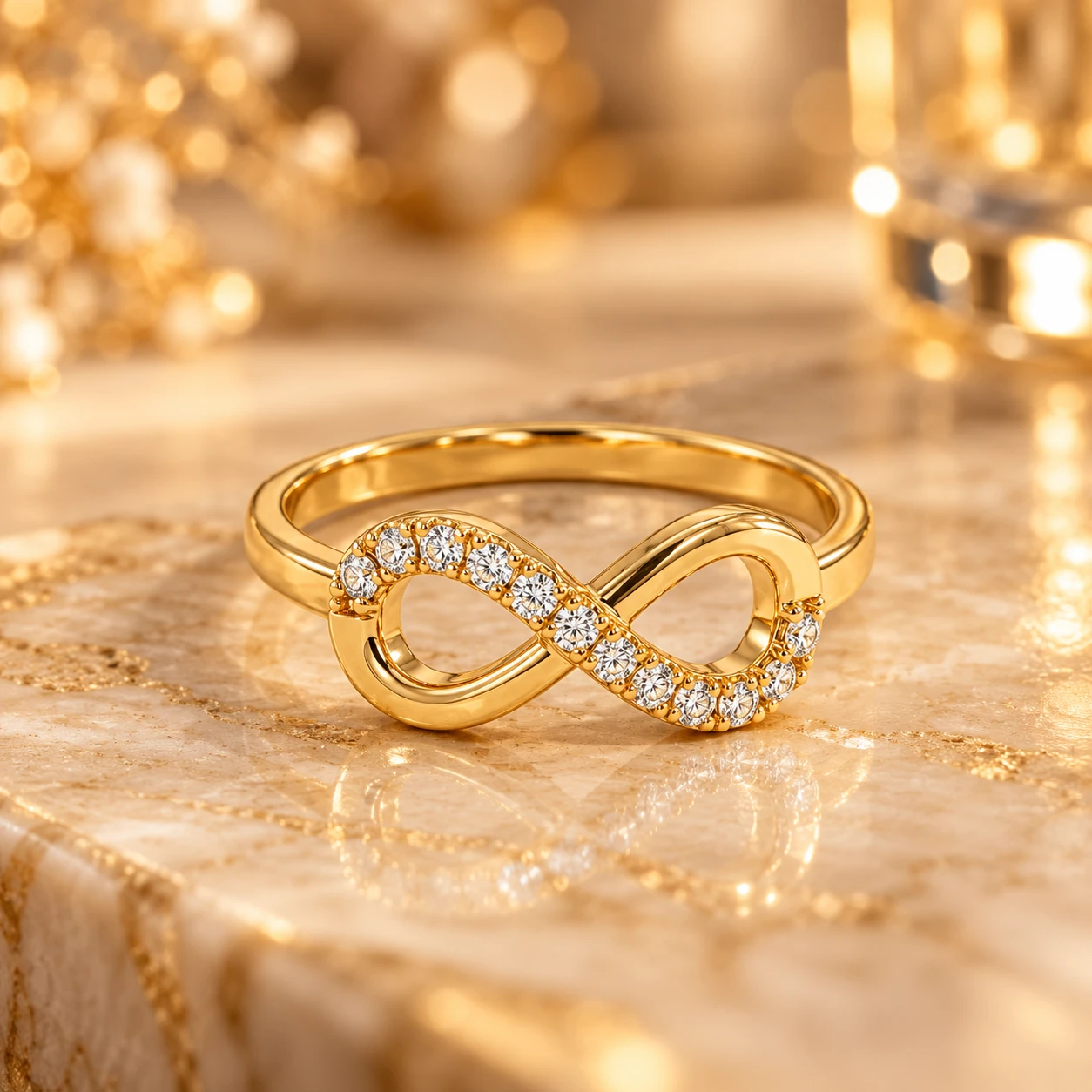 The Eternal Infinity Diamond Ring alternate view