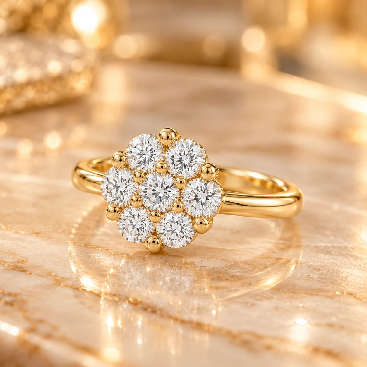 The Royal Bloom Diamond Cluster Ring
