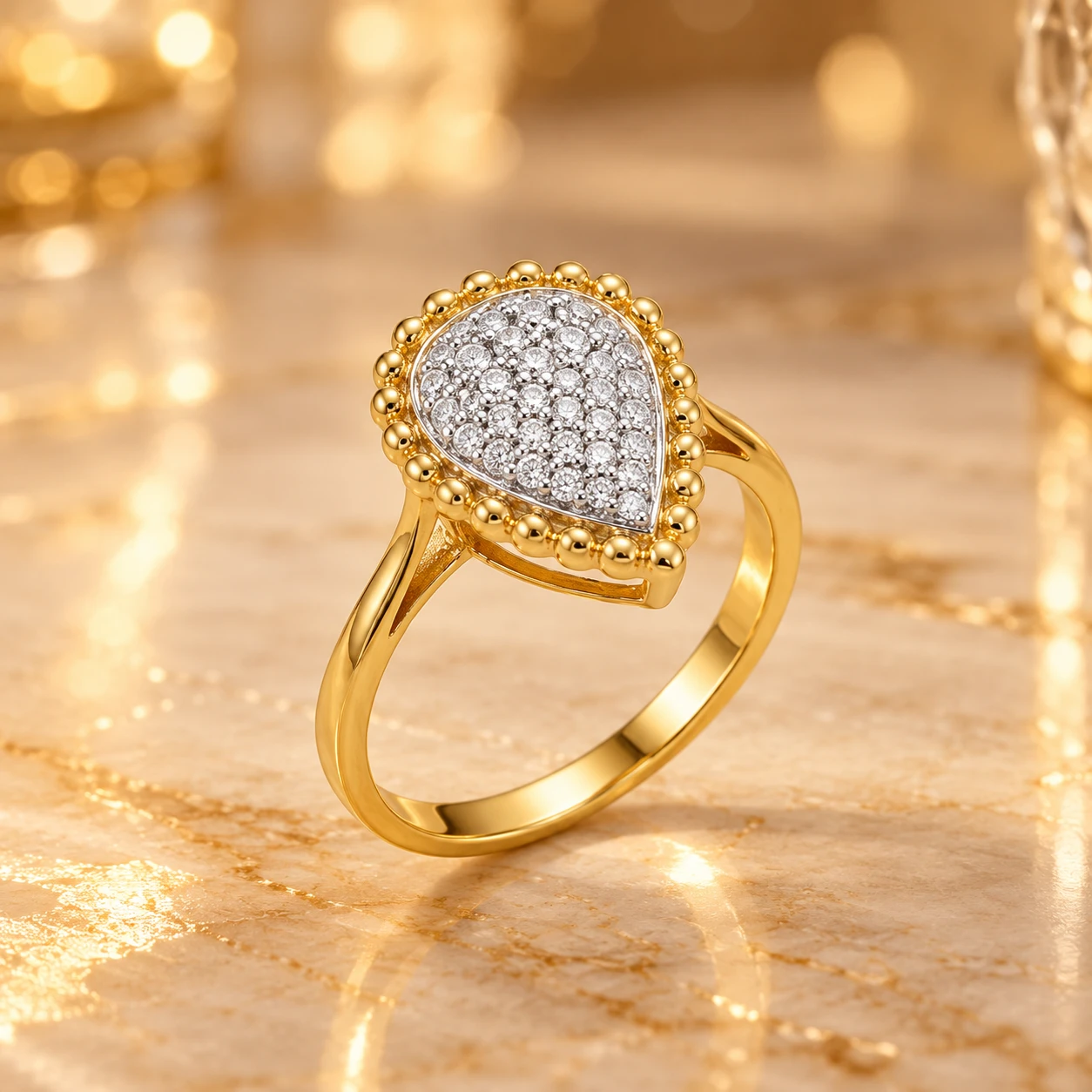 The Royal Teardrop Diamond Ring